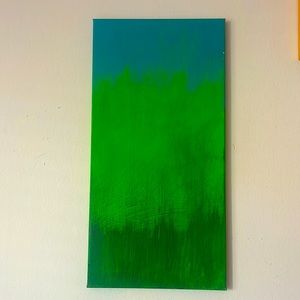 Green Gradient Neon Hanging Wall Art